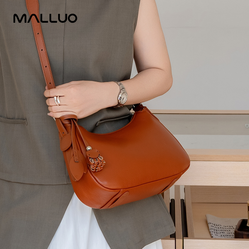 Hobo Bag Slouchy - Echte koeienhuid lederen slouchy hobo schoudertas