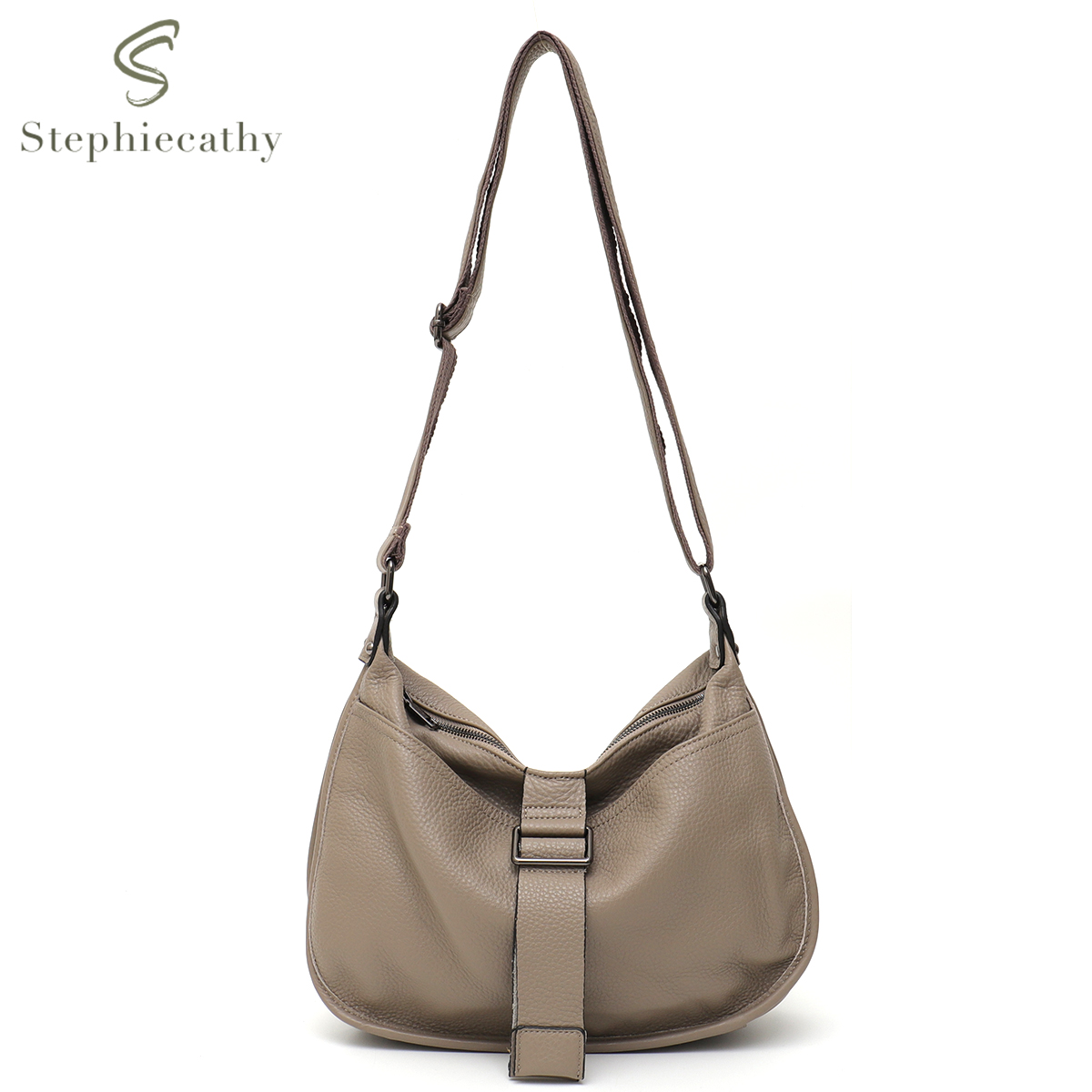 Hobo Bag Slouchy - Dames Designstijl Echt lederen schoudertas Multi-zakken