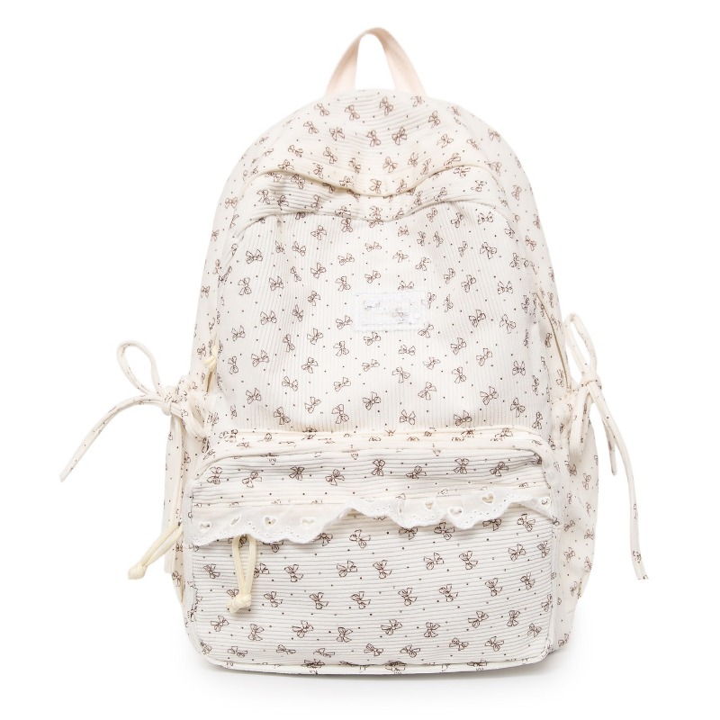 Women'S Young Bags - Winter Corduroy Rugzak Strikprint Kant Kawaii