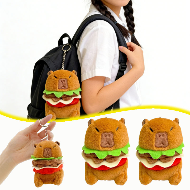 Women'S Young Bags - Leuke Capybara Hamburger sleutelhanger knuffel dier