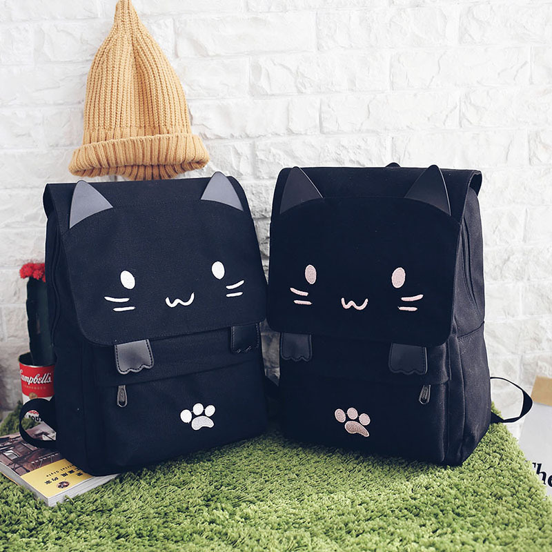 Mini Backpack Women - Japanse Stomme Schattige 3d Kat Grote