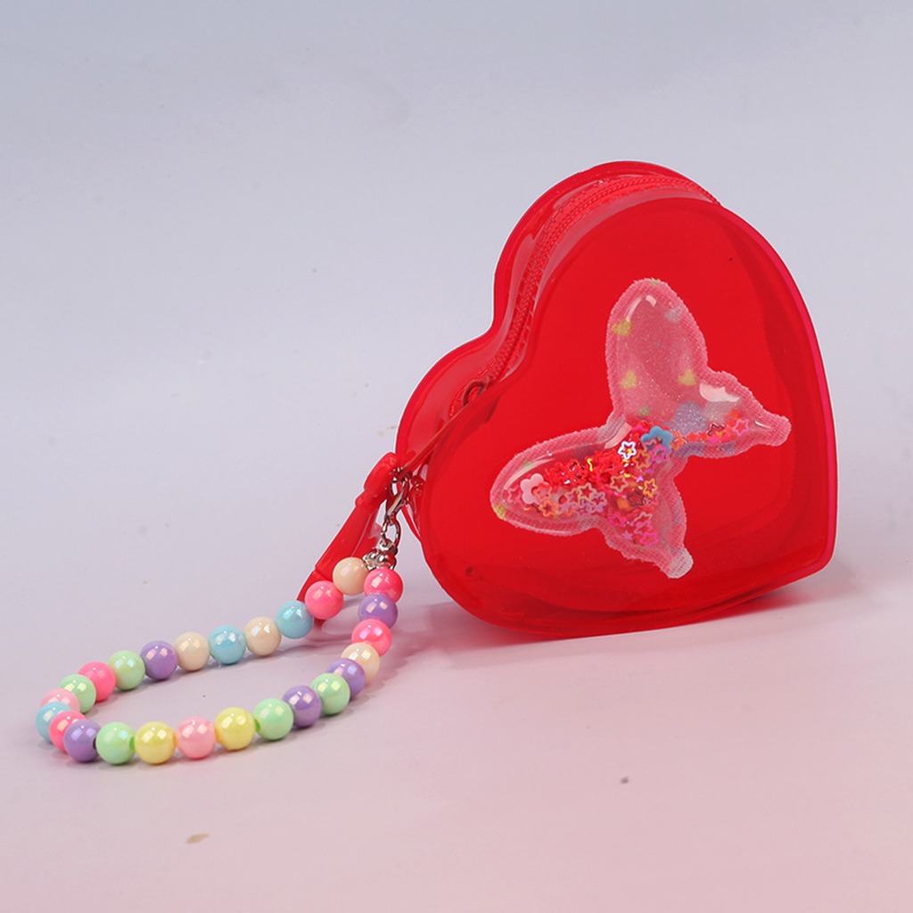 Jelly Bag Clear Pvc - Vlinder-muntportemonnee, doorzichtige opbergtas voor kleine spullen,