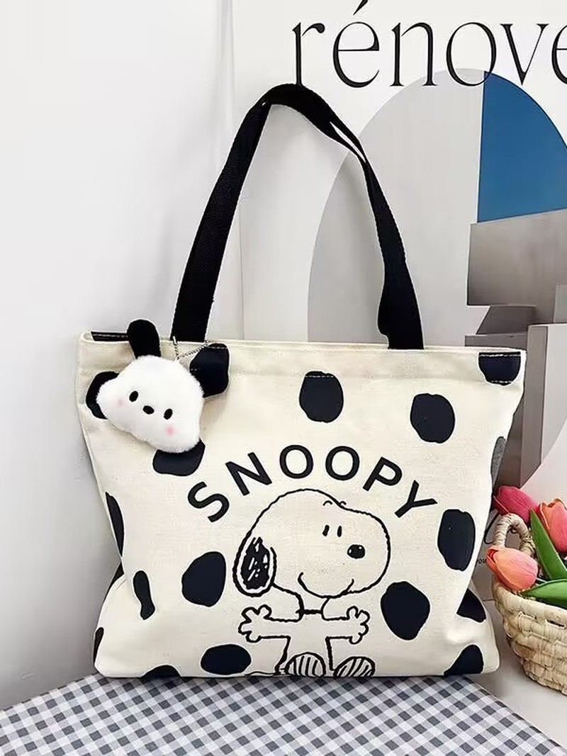 Women Bags Daily Use - Cartoon Snoopy canvas schoudertas voor dames