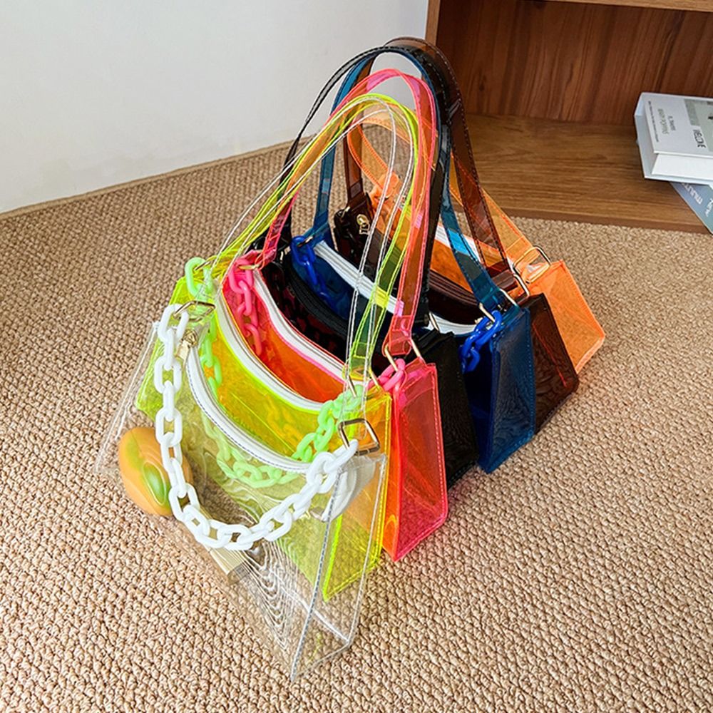 Jelly Bag Clear Pvc - Mode Dames Jelly Tassen Pvc Doorzichtige