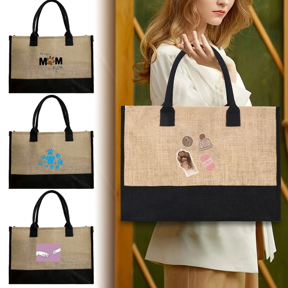 Women Bags Jute - 2026 Jute tassen Herbruikbare en waterdichte