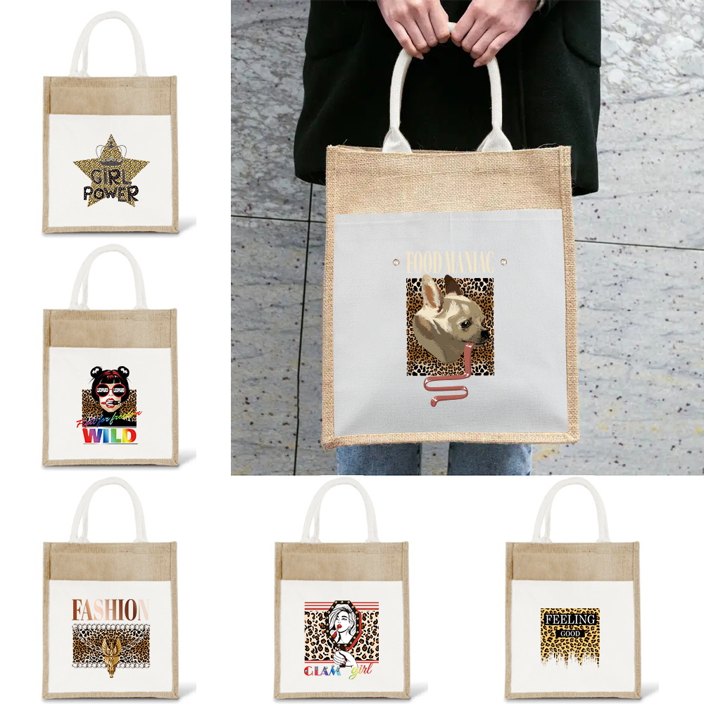 Women Bags Jute - Draagbare boodschappentas Milieubescherming Lichtgewicht opbergtas Vintage