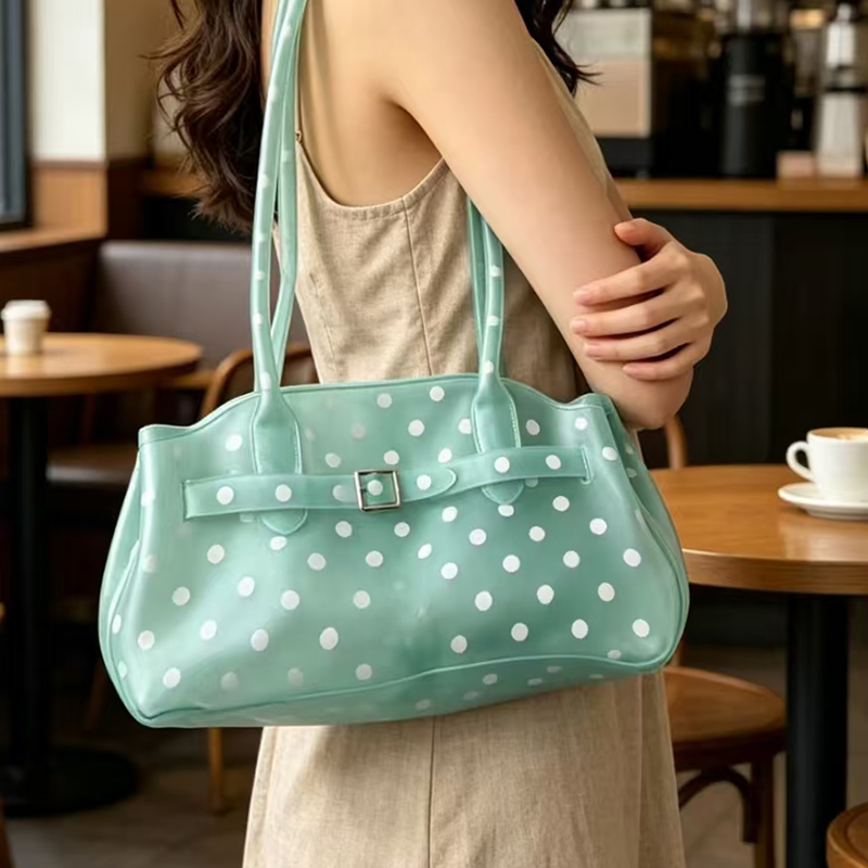 Jelly Bag Clear Pvc - Transparante Jelly Polka Dot PVC-handtas Doorzichtige