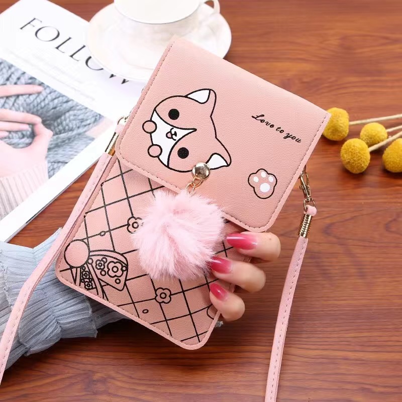 Women Bags Daily Use - Leuke telefoontas met touchscreen en cartoonpatroon