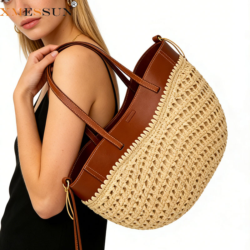 Women Bags Jw Pei - XMESSUN Vrouwen Nieuwe Stro Geweven Draagtas,