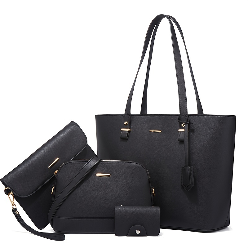 Women Bags Daily Use - 4 stuks mode damestassensets effen kleur