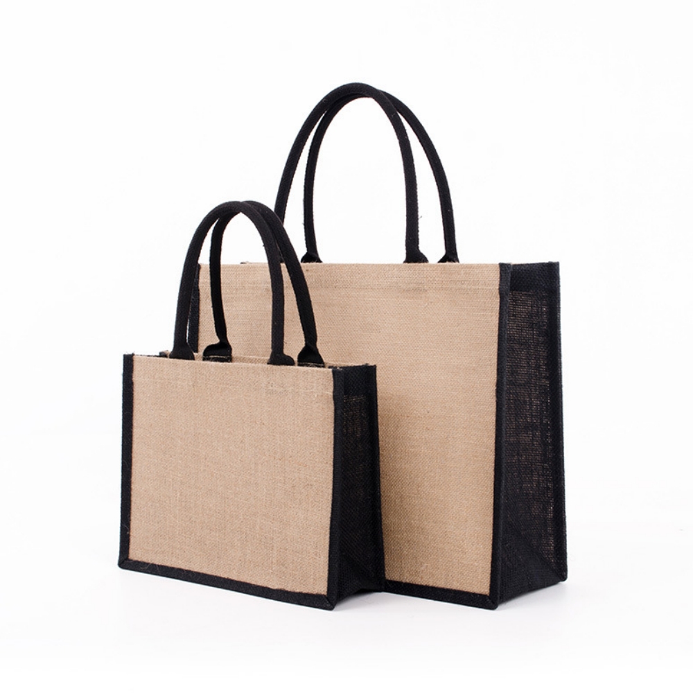 Women Bags Jute - Jute Jute Eco-vriendelijke boodschappentas Vintage herbruikbare
