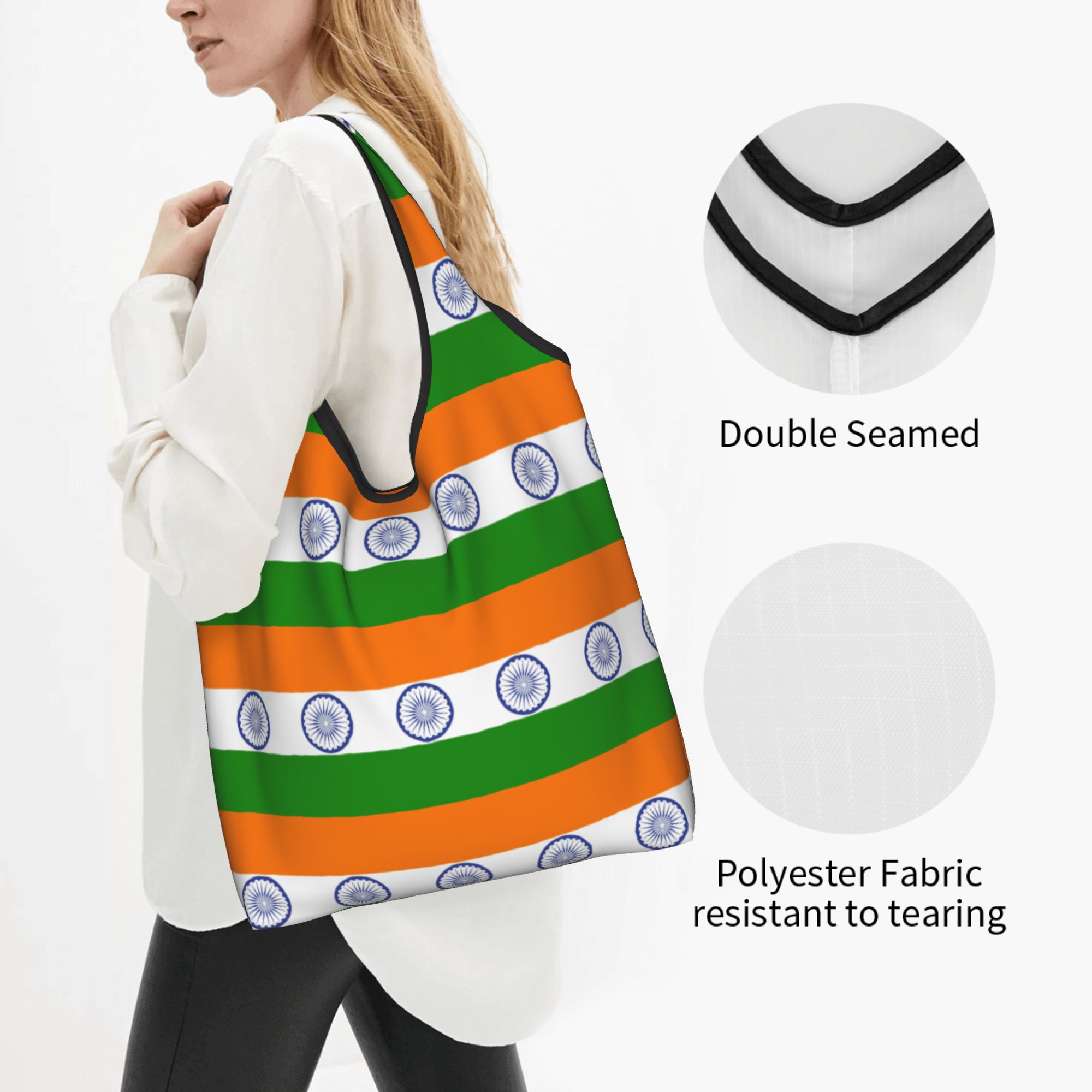 Herbruikbare vlag van India bo - Women Bags India recensie en prijs