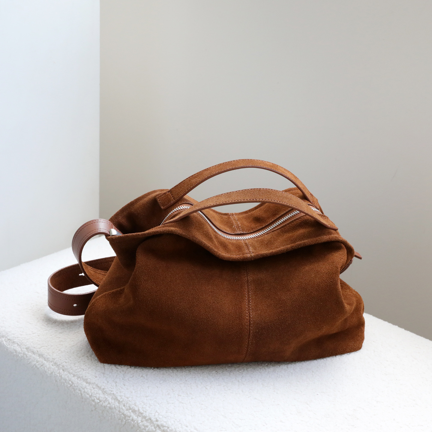 Echt leer suède draagtassen vo - Hobo Bag Slouchy recensie en prijs