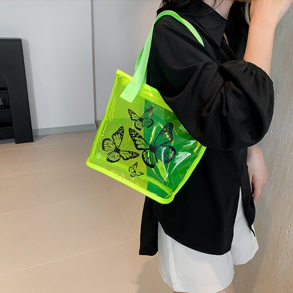 Doorzichtige draagtas met vlin - Jelly Bag Clear Pvc recensie en prijs
