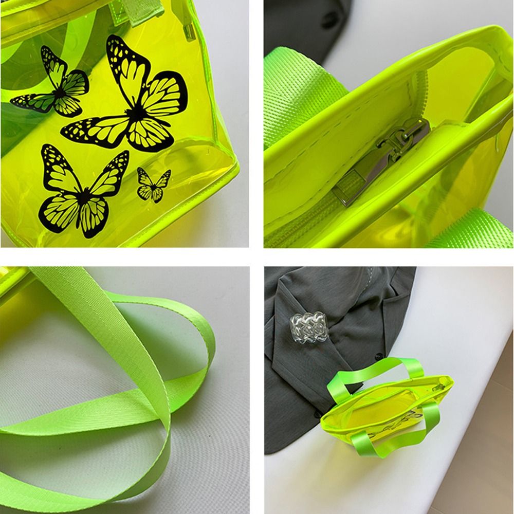 Doorzichtige draagtas met vlin - Jelly Bag Clear Pvc recensie en prijs