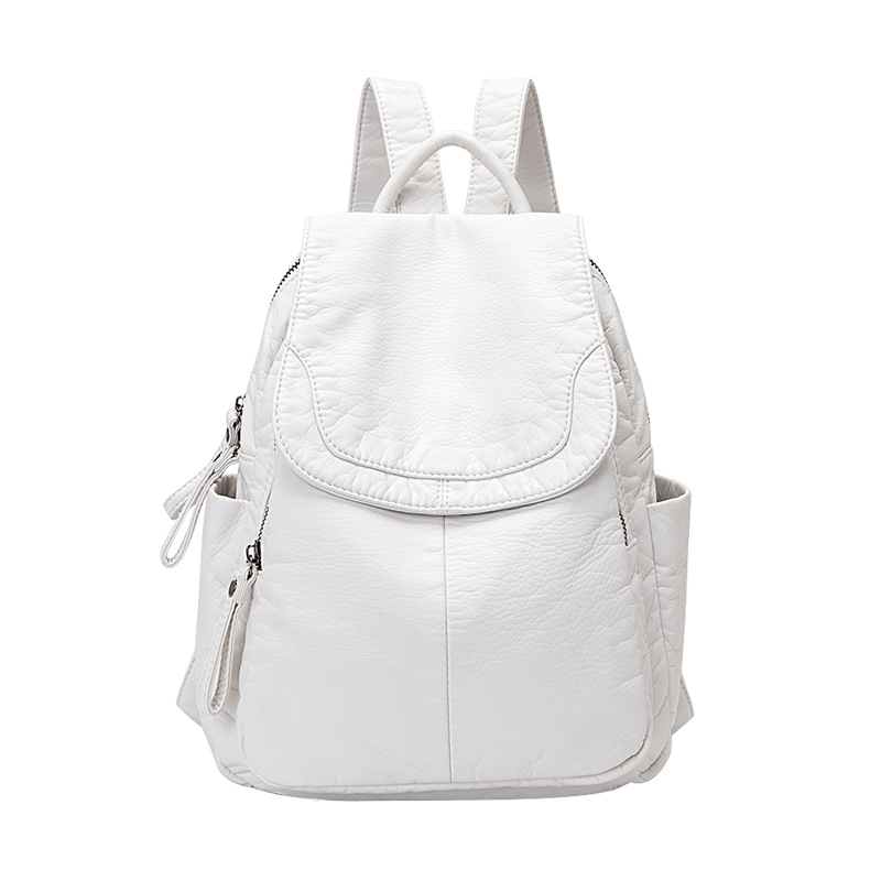 Damesrugzak Witgewassen Leren  - Mini Backpack Women recensie en prijs