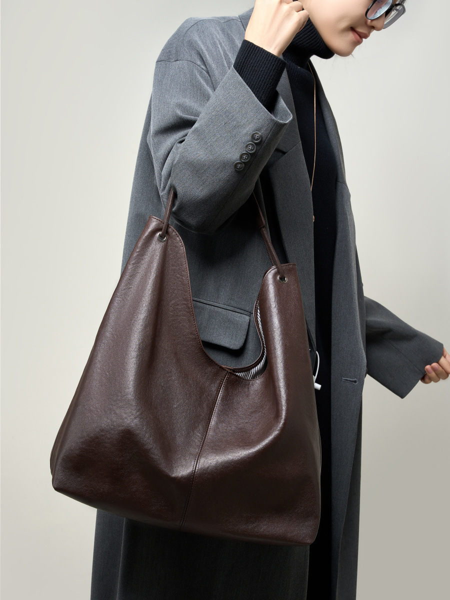 Luxe lederen handtassen Grote  - Hobo Bag Slouchy recensie en prijs
