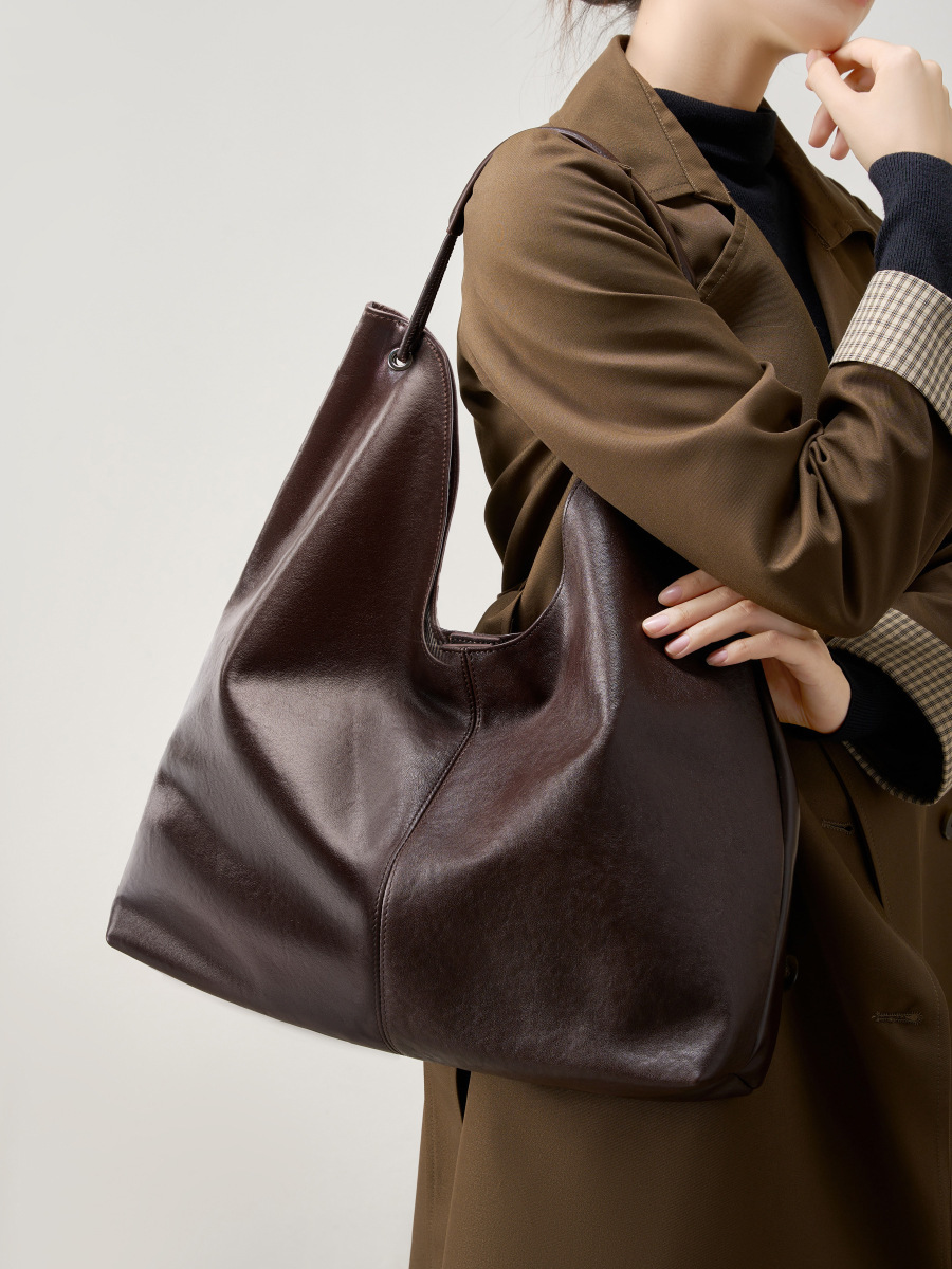Luxe lederen handtassen Grote  - Hobo Bag Slouchy recensie en prijs