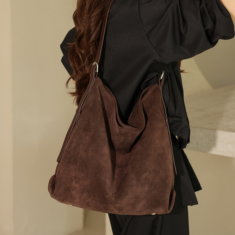 Dames Echt Suède Koeienhuid Le - Hobo Bag Slouchy recensie en prijs