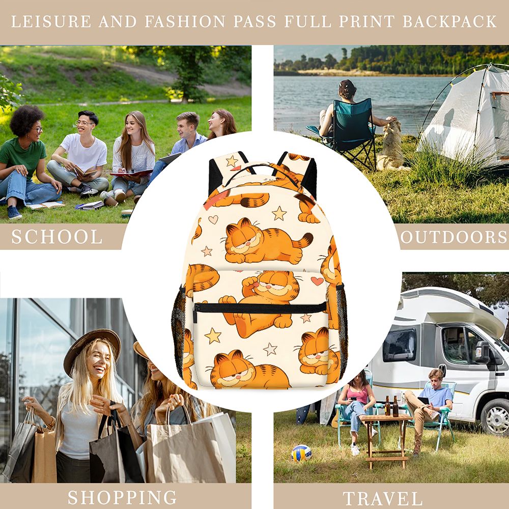 Grappige luie Garfield-rugzak  - Mesh Net Bag recensie en prijs